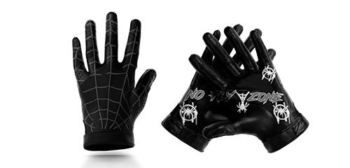 Black Web No Fly Zone - Football Gloves for Youth and Adult