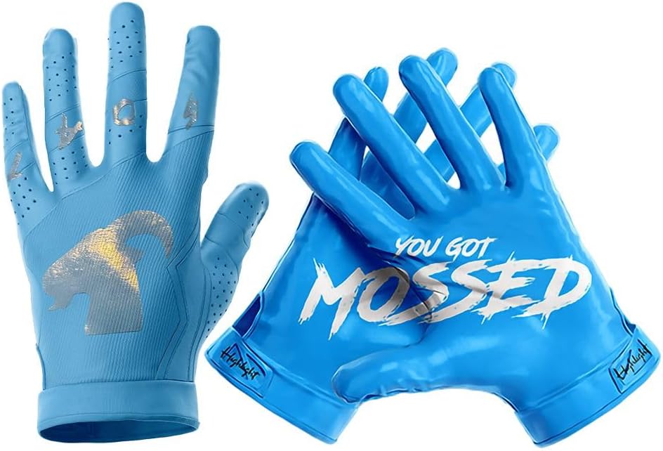 G.O.A.T. Silhouette You Got Mossed - Ultra Grip Football Gloves - Superior Grip, Breathable Design, for All Weather Conditions