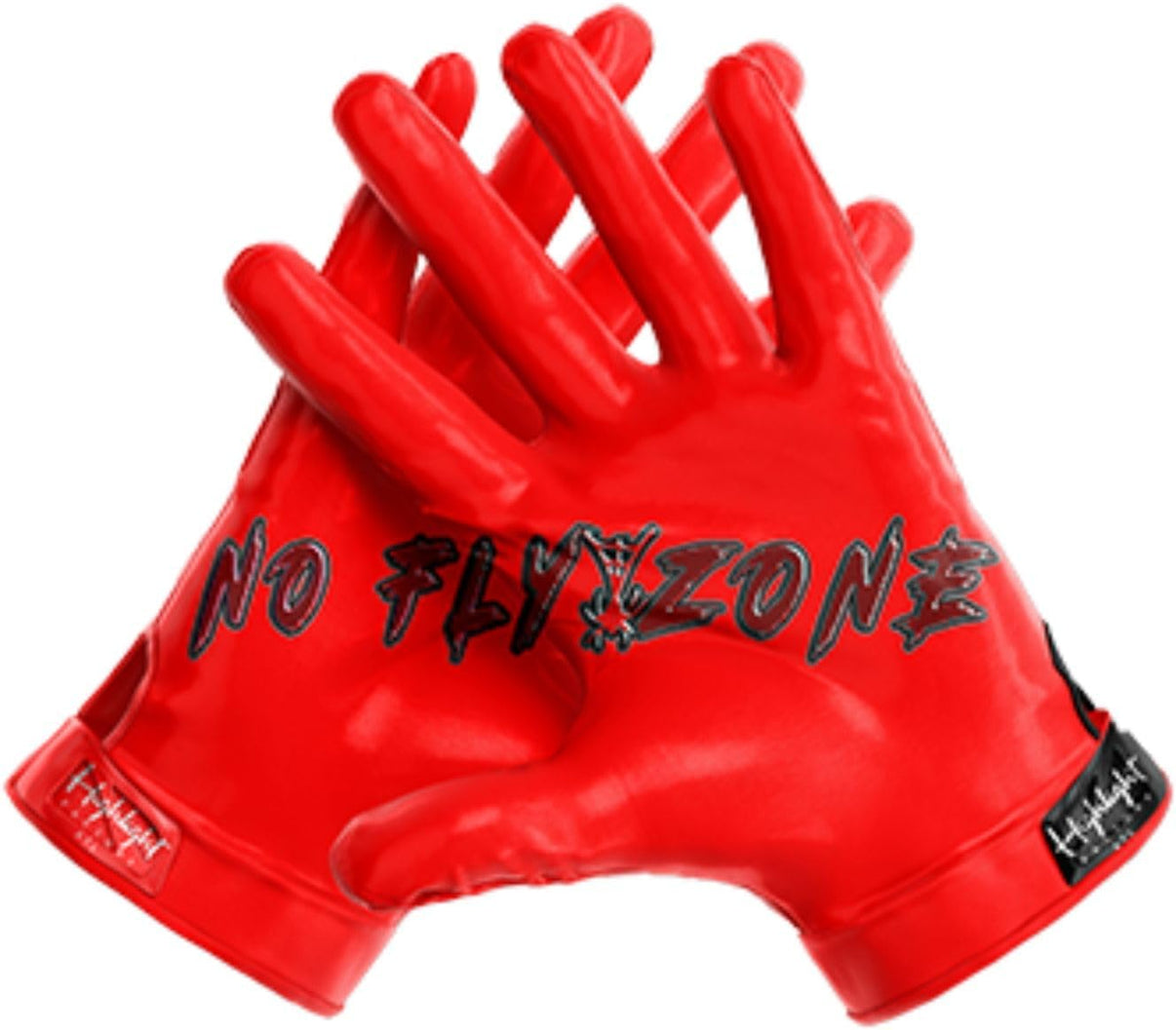 Red Web No Fly Zone - Football Gloves for Youth and Adult - Ultra Grip Wide Receiver Gloves - Superior Support and Protection - Adult and Youth Sizes