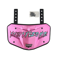 No Fly Zone - Chrome Football Back Plate - Lower Back Protection for Shoulder Pads - Back Bone Protector Shield Backplate for Youth & Adult