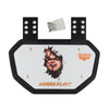 Wanna Play? - Glossy Backplate - Football Back Plate - Lower Back Protection for Shoulder Pads - Back Bone Protector Shield Backplate for Youth & Adult