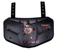 Wanna Play? - Chrome Football Back Plate - Lower Back Protection for Shoulder Pads - Back Bone Protector Shield Backplate for Youth & Adult