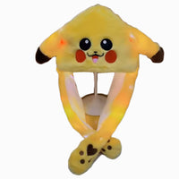 Pikachu Swag Hats™ – LED Light-Up Moving Ear Hat – Electric Yellow Interactive Accessory with Dancing Ears & Vibrant Multi-Color Lights