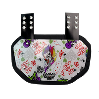 Why So Serious?  - Glossy Backplate - Football Back Plate - Lower Back Protection for Shoulder Pads - Back Bone Protector Shield Backplate for Youth & Adult