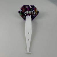 Why So Serious Card Clown Football Back Plate – Purple & White | HighlightFactoryATL